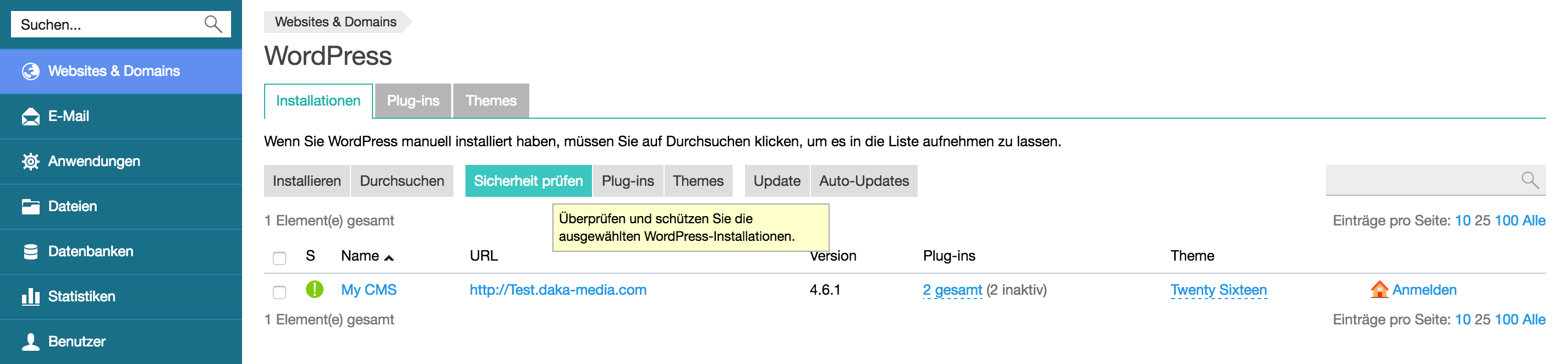 Word Press Sicherheit überprüfen